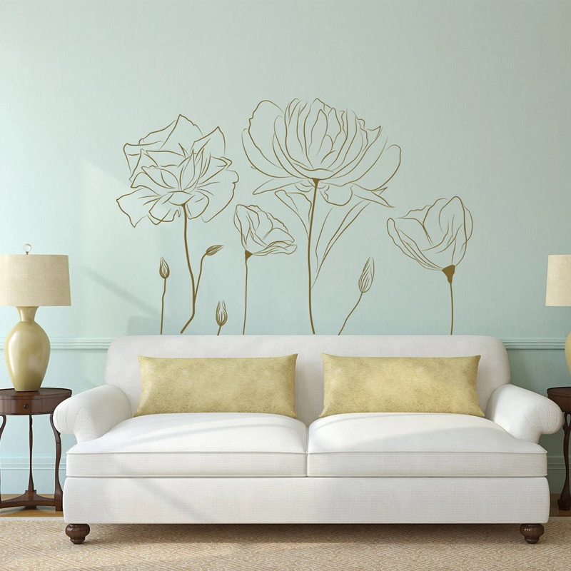 Plant Poppy Flower Pattern Wal - Monstera Thai Constellation 评论和价格