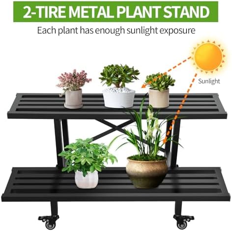Sturdy Metal Plant Stand 2 Tie - Plant Parents 评论和价格