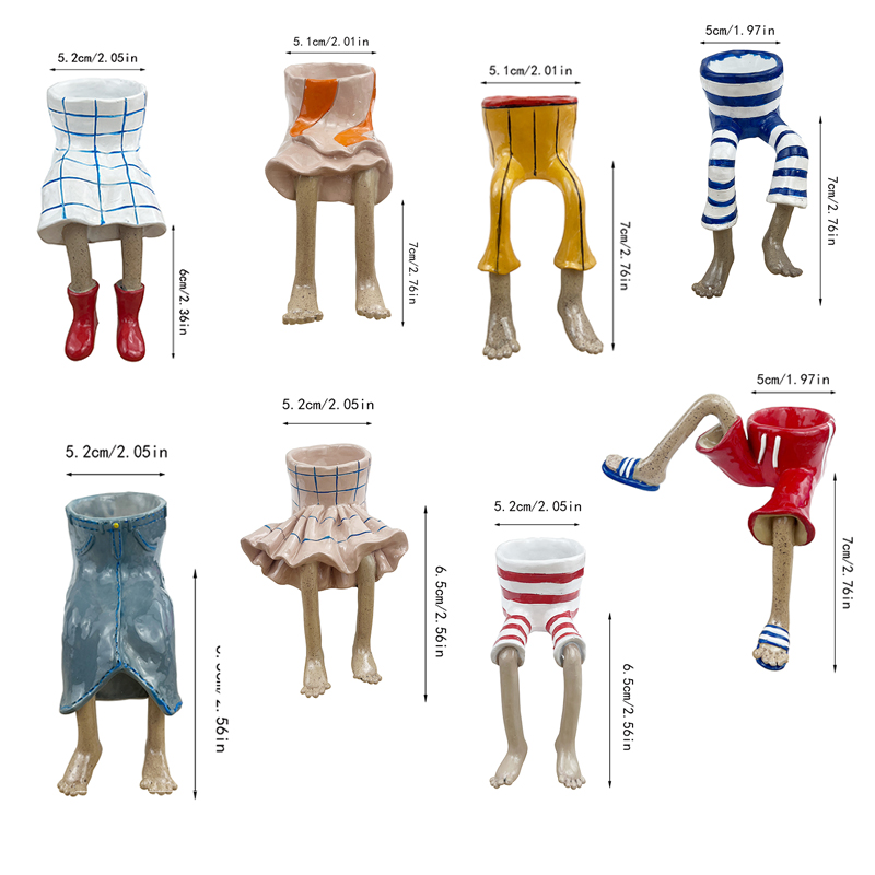 1Pcs Novelty Sitting Legs Cera - Plant Parent Pot 评论和价格
