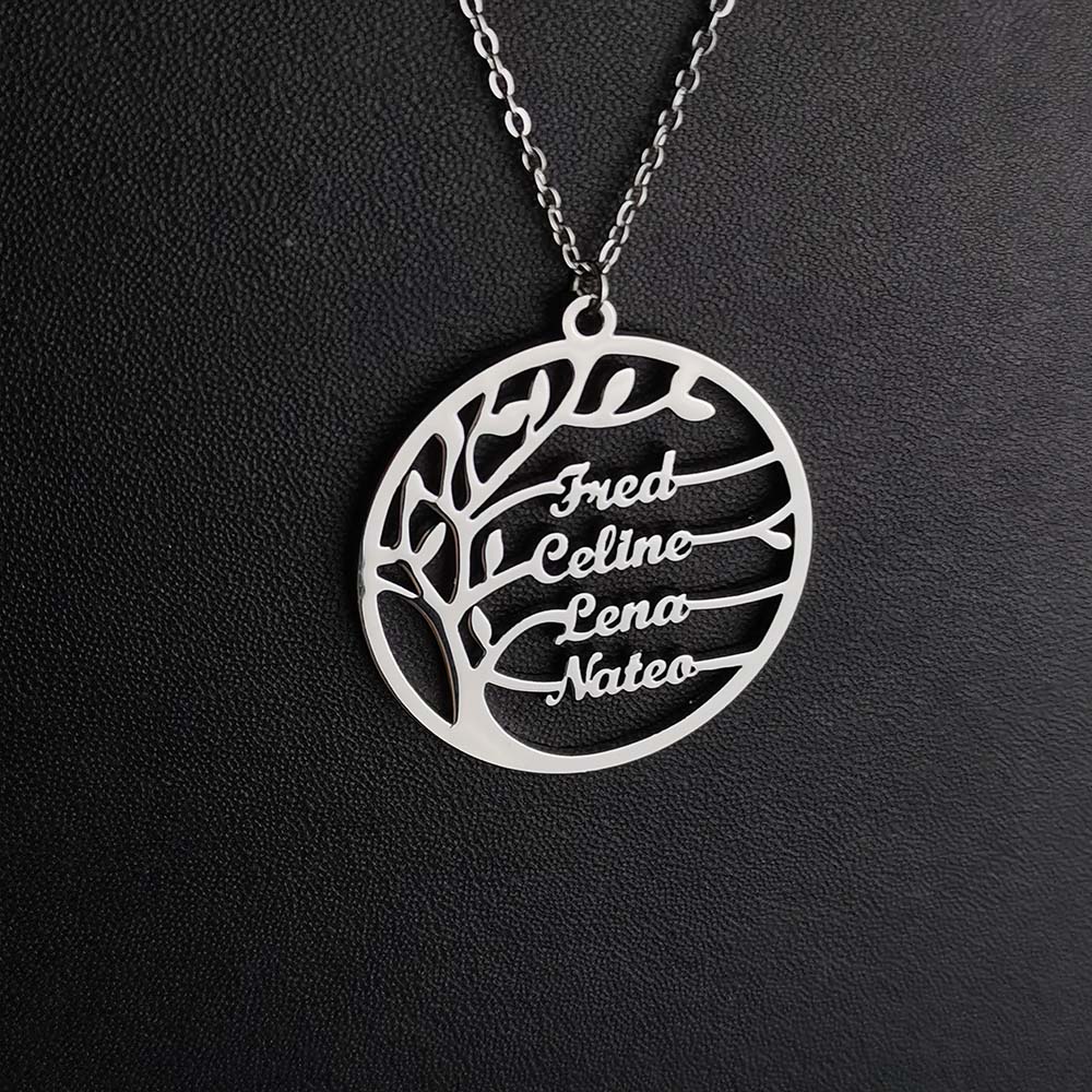 Custom Tree of Life Necklace f - Plant Parent Name 评论和价格