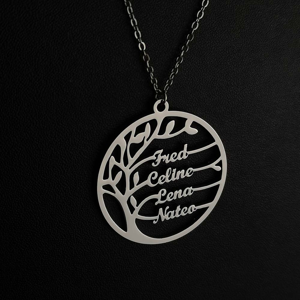 Custom Tree of Life Necklace f - Plant Parent Name 评论和价格