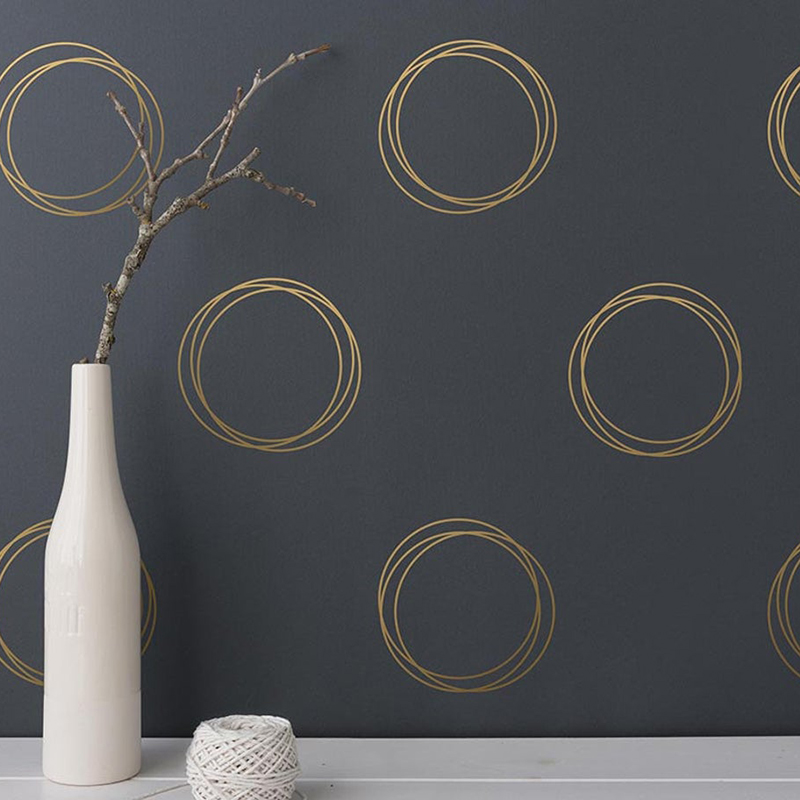 Geometric Ring Circle Wall Sti - Monstera Thai Constellation 评论和价格